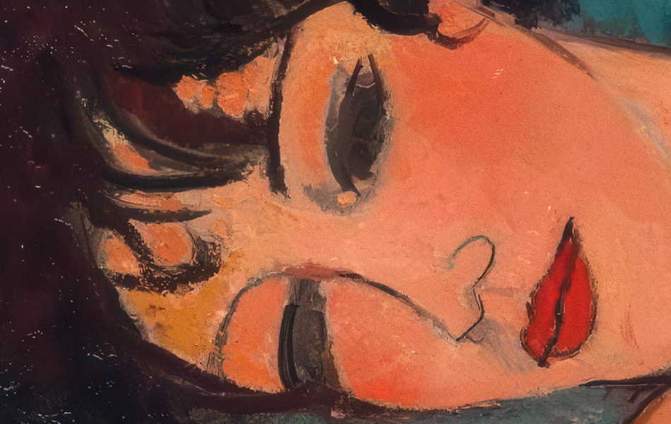 Nu Couche Modigliani Detail Face of Model